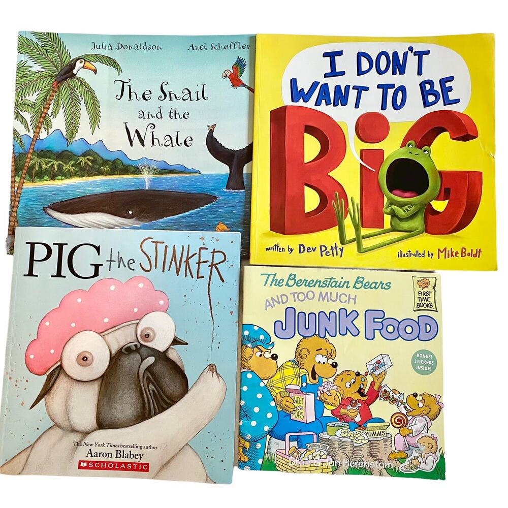 PAPERBACK BOOK BUNDLE LOT OF 4 Ages 4-8 Boys Girls School Age Fiction Scholastic